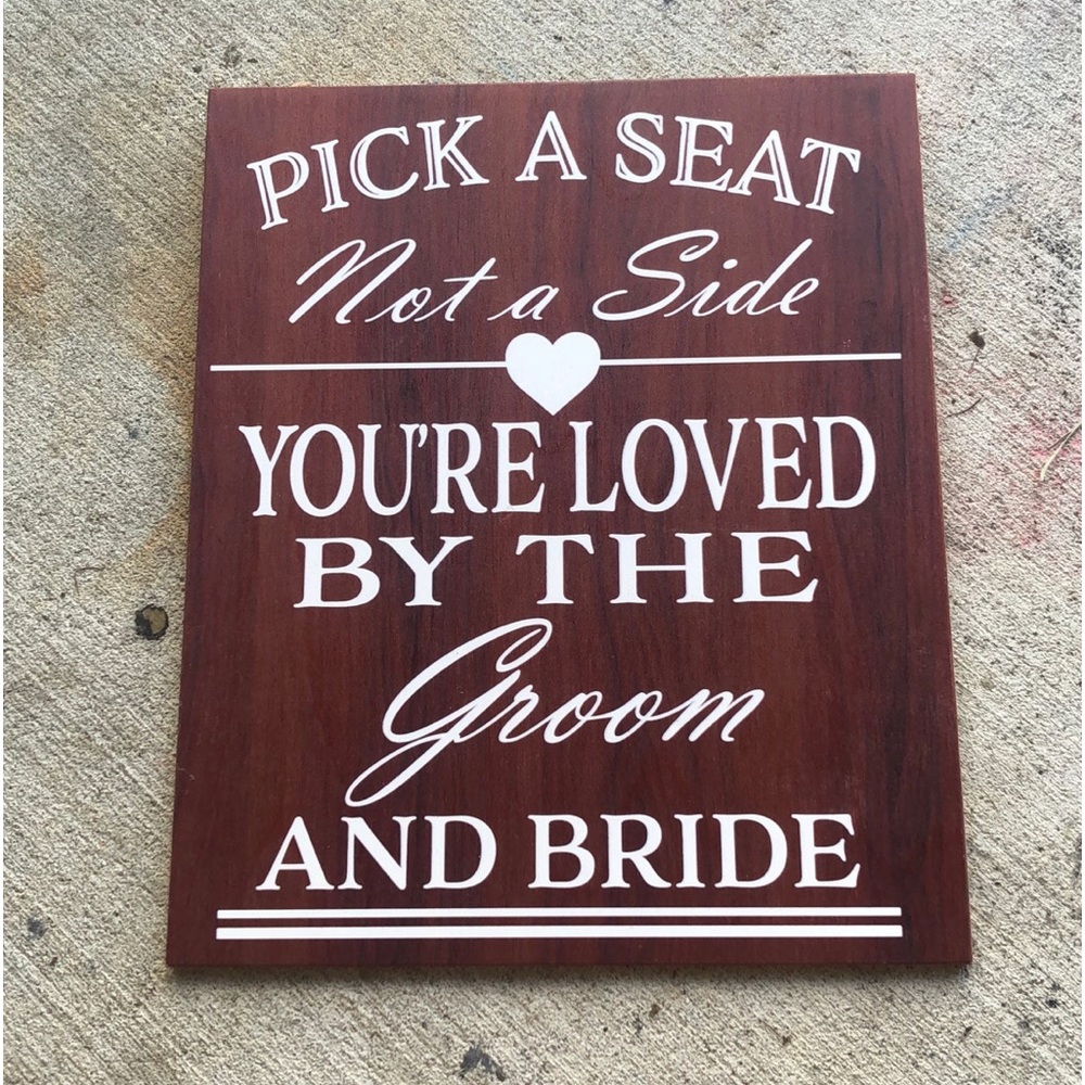 Wedding sign decor